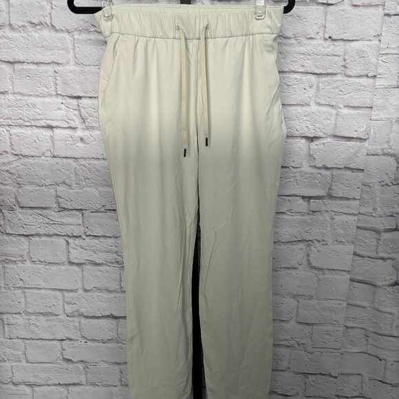 Cream CRZ Yoga Drawstring Pants - Small - Picture 1 of 5